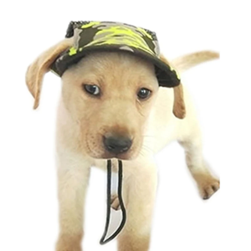 Summer Camouflage Pets Cap Hat Dog Cat Headband Canvas Outdoor Headdress Costumes Hair Band Visor Hat Cat Dog Accessories 40JA14 (7)