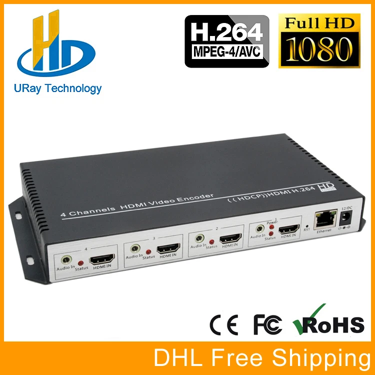

Best 4 Channels HDMI To IP Video Encoder 4Ch H.264 Live Streaming Encoder 4 In 1 HDMI Encoder IPTV With RTMP HLS RTSP HTTP ONVIF