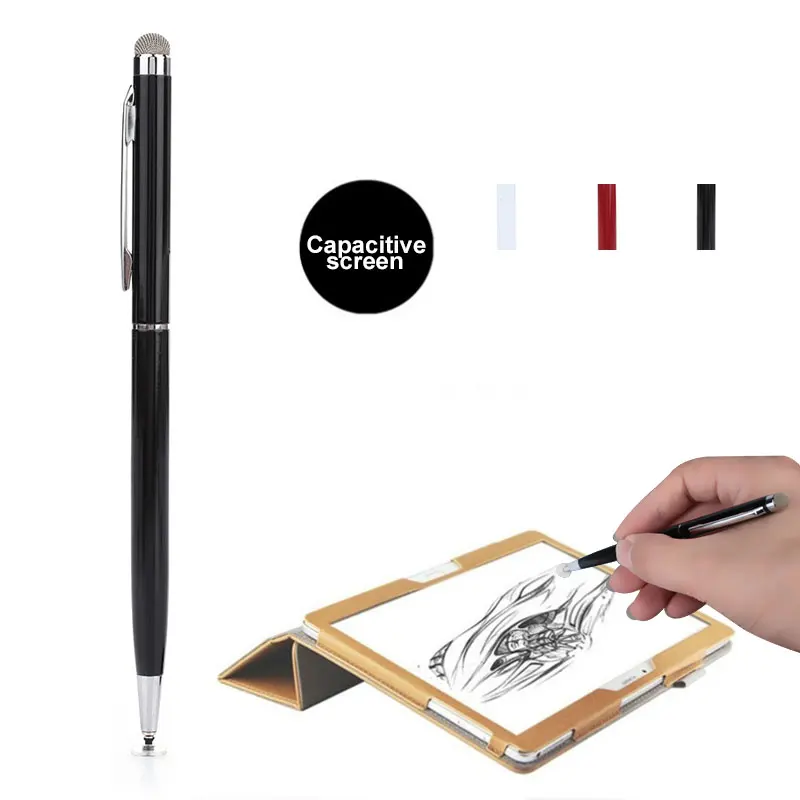 

2019 2 in 1 Touch screen pen Multifunctional Capacitive Mobile Phone Soft Rubber Tip Learning Machine Stylus Writing Tool Tablet
