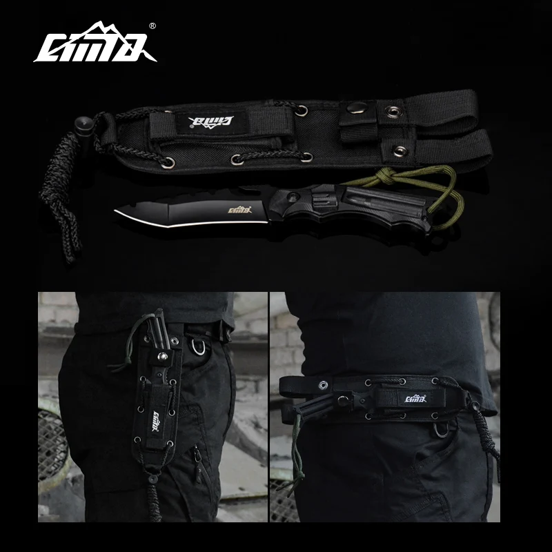 CIMA Bullet Tactical knife! Outdoor survival hunting knife, G10 Handle,AUS-8 Steel