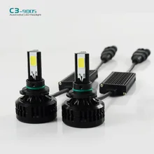 9005 72 Вт автомобиль нв3 из светодиодов фары противотуманные фары 6600LM 6000 К из светодиодов COB для авто из светодиодов фары DRL туман фары