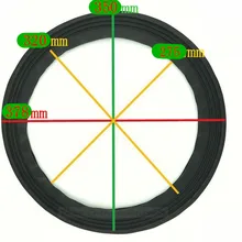 2 штуки 15 дюймов 1" 3 линии ткань(ткань) ремонт сабвуфера бас динамик окружает Размер: 275 мм/320 мм/350 мм/378 мм