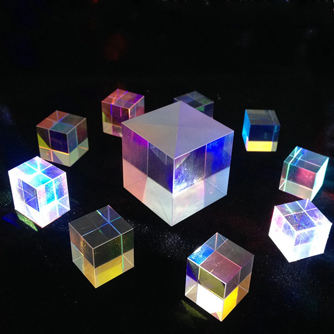 

Testing Instrument 15*15*15mm Optical Glass Six Sides Prisms Right Angle Lens Optical RGB Glass Material