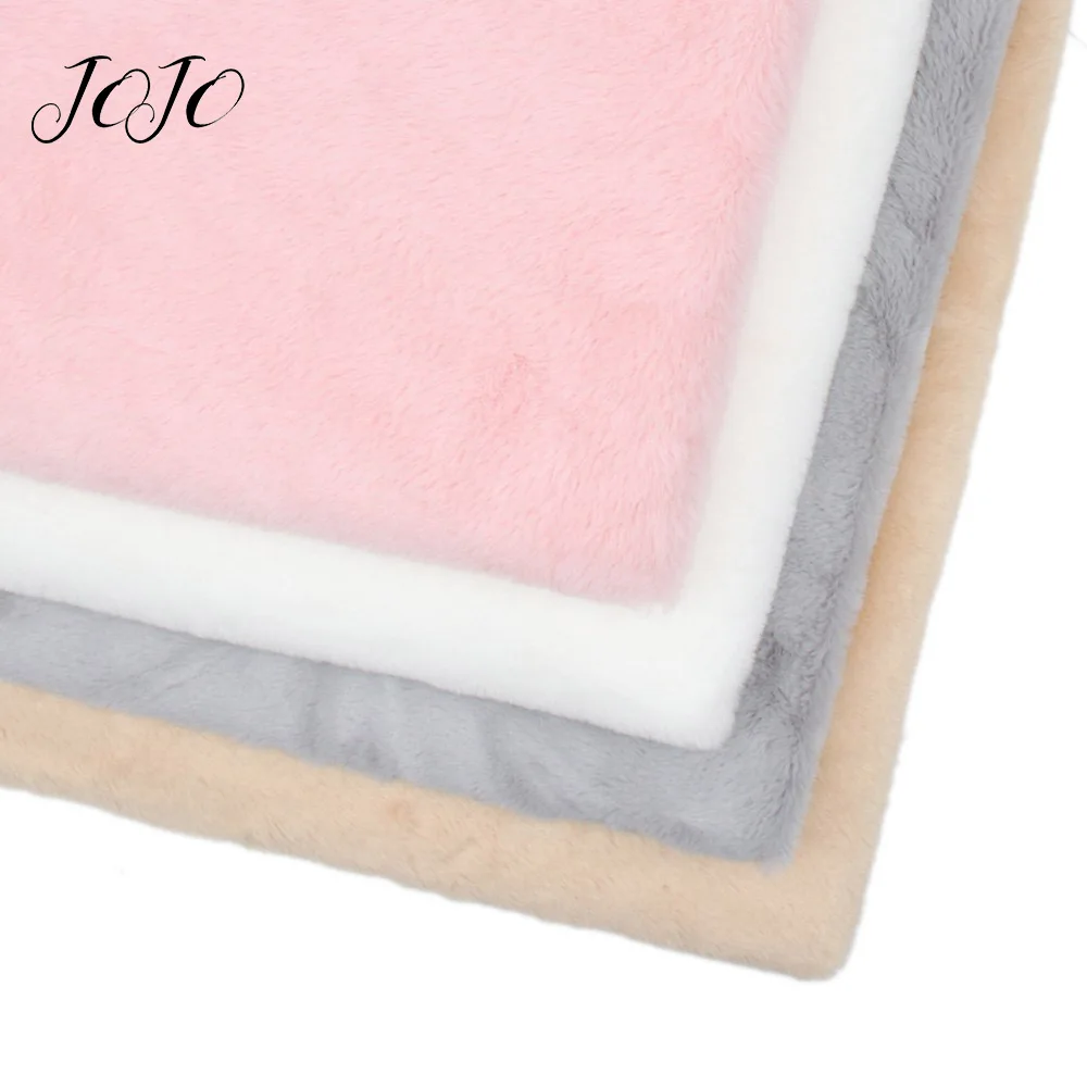 

JOJO BOWS 90*150cm Solid Rabbit Plush Cloth Fabric For Needlework DIY Craft Supplies Home Textile Sheet Apparel Sewing Material