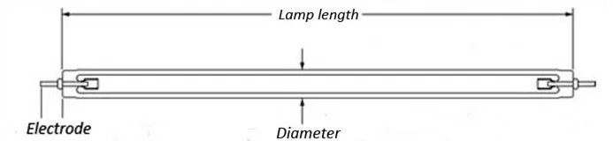 Lâmpada de retroiluminação ccfl 445mm x 3.0mm,