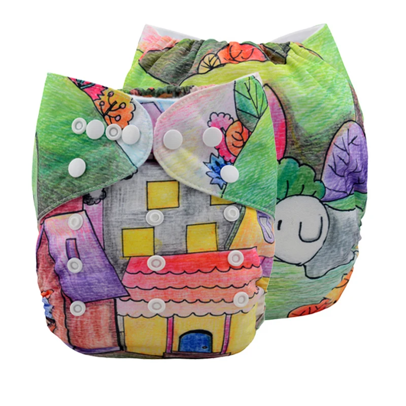 JinoBaby подгузники детские одного размера многоразовые Couche Lavable 1 шт подгузник +