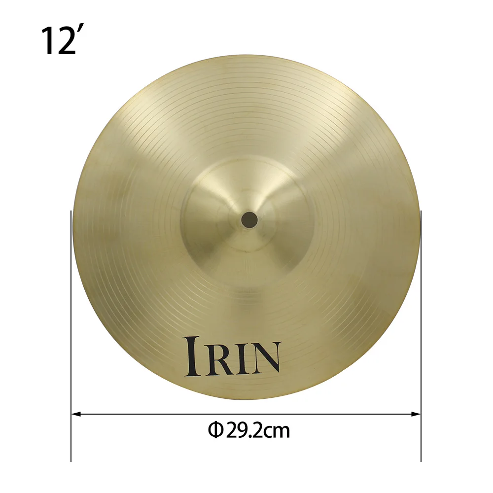 Барабан Cymba 1" /14"/1" /18"/2" латунный сплав крушение езды Hi-Hat тарелки для барабанного набора ударных инструментов - Цвет: 12 inch