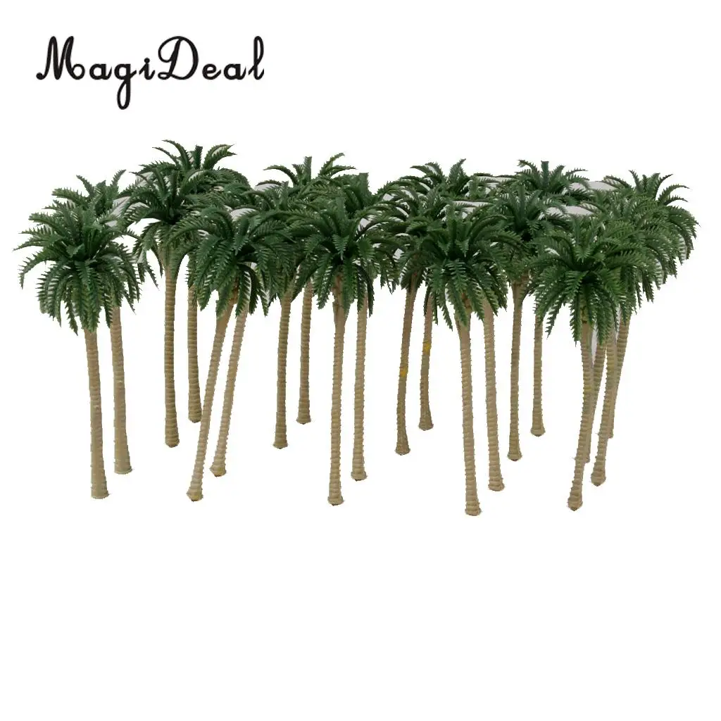 20x 1/120 Model Train Railway Coconut Palm Tree Beach Rainforest Diorama Landscape Scenery N