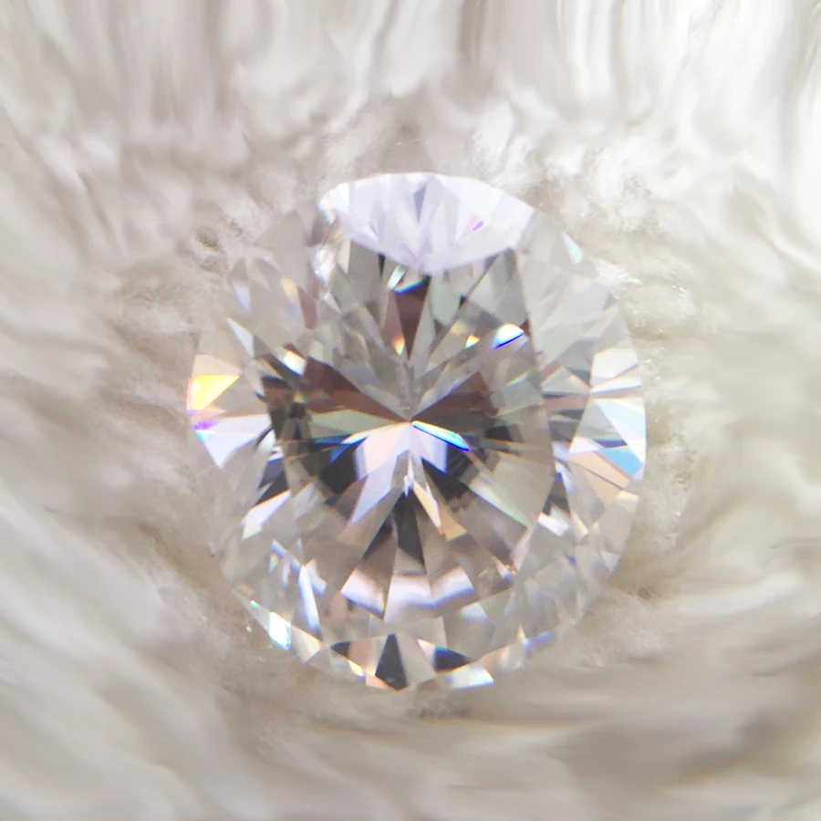 Тестовый позитив 7.22CT карат 14х12 мм DEF цвет овальный Cut лабораторный россыпью