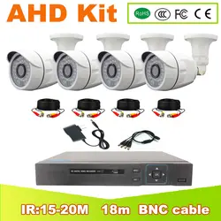 YUNSYE AHD комплект DVR 4CH система видеонаблюдения 1080P HDMI AHD CCTV DVR 4 шт. 2,0 Мп IR наружная камера безопасности AHD камера наблюдения комплект