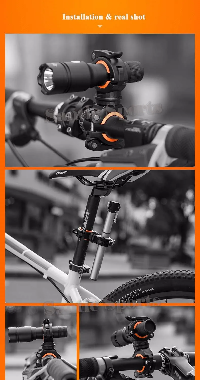 Top ROCKBROS Bike Light Holder Clip 360 Degree Rotation Flashlight Stand Front Lamp Holder Fixed Lamp Holder Bicycle Accessories 22 Top ROCKBROS Bike Light Holder Clip 360 Degree Rotation Flashlight Stand Front Lamp Holder Fixed Lamp Holder Bicycle Accessories 22