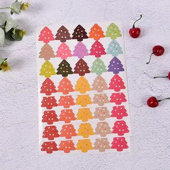 

100pcs/5 sheets Colorful DIY Multifunction Seal Sticker Christmas tree design package label Gift