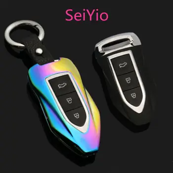 

SeiYio Car key ring case bag for Zotye Liebao Alloy& Leathercreative style car cover for Zotye Liebao smart key