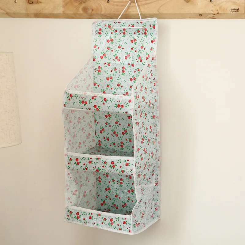 Eworld 3 طبقات غير المنسوجة للماء الحمام المنظم الجرف جدار الباب خزانة المنظم حقيبة التخزين أشتات مستحضرات التجميل حقيبة يد