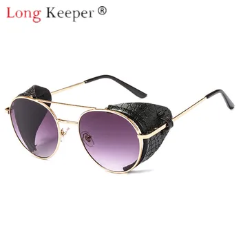 

Long Keeper Sunglasses Women Men Steampunk Sun Glasses Metal Frame Goggles Round Eyeglasses Eyewear Sunshade UV400 Fashion New