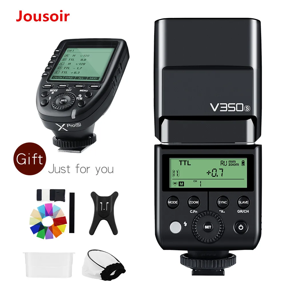 В наличии вспышка Godox V350S TTL HSS 1/8000s Speedlite со встроенным литий ионным аккумулятором