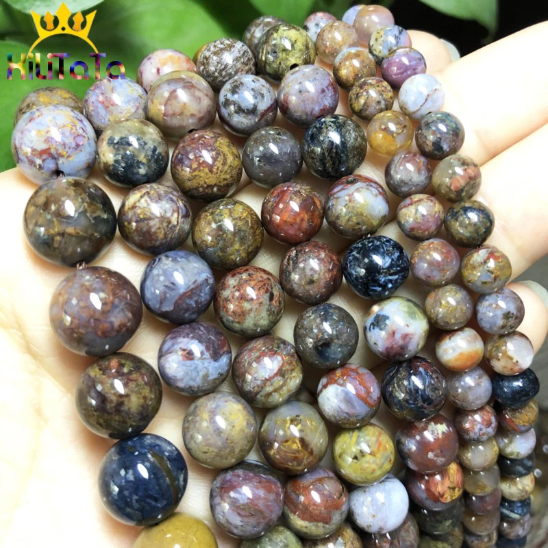 

Round Natural Precious Pietersite Stone Beads Loose Spacer Beads For Jewelry Making DIY Bracelet Necklace 15Inches 6/8/10/12mm