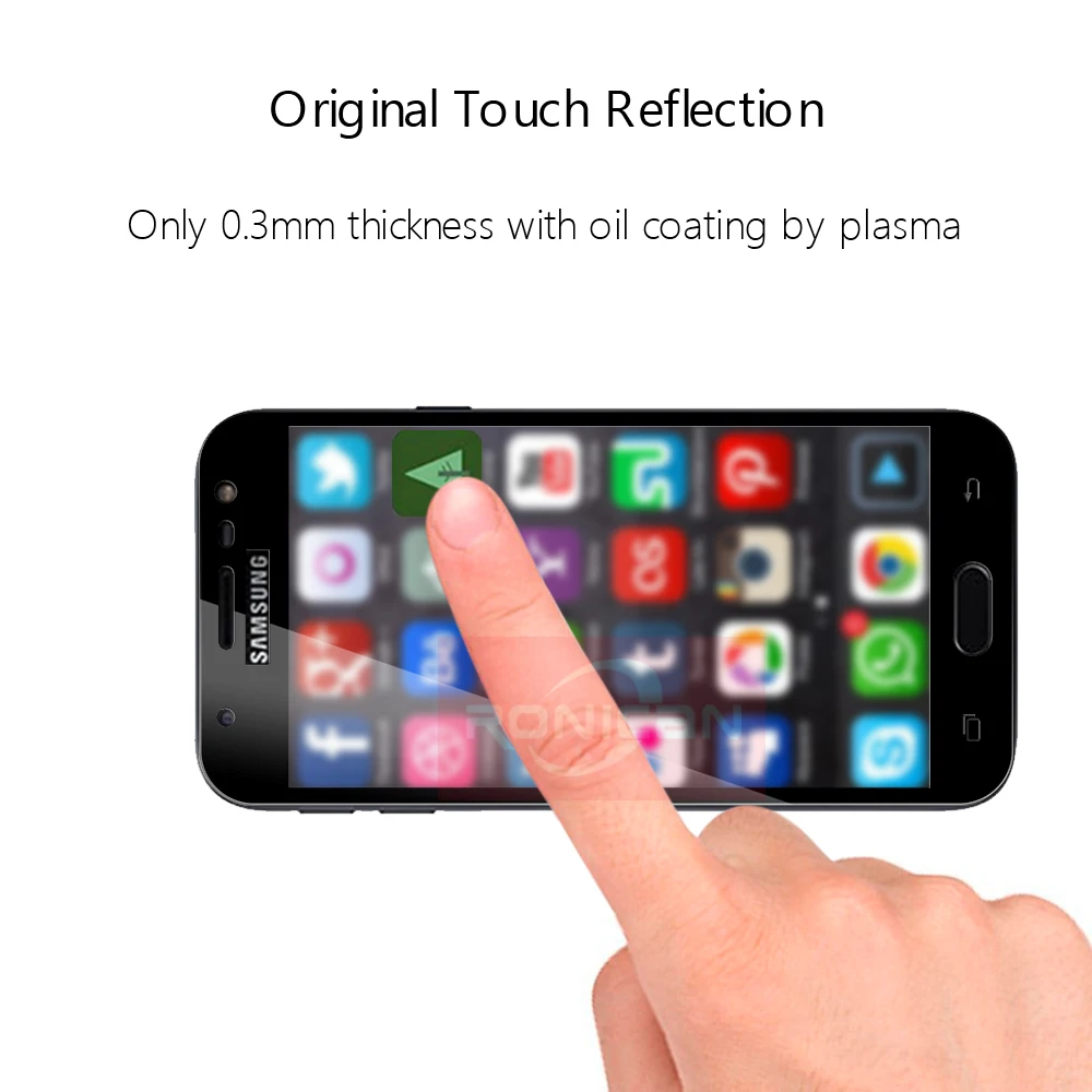 Полное покрытие закаленное стекло для Samsung J3 J5 J7 2017 SM J330 J530 J730 Защитная пленка