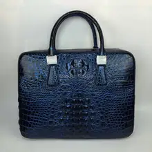 Подлинная крокодиловой кожи портфель мужчины сумку для ноутбука роскошные aligator кожа кожа мужчины деловая сумка красочный 14 inch