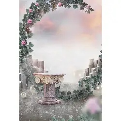 Фэнтези чудес фотографии фонов цветочный сад Полумесяца размыто небо Блестящий Жемчуг принцессы для девочек фотосессии Задний план