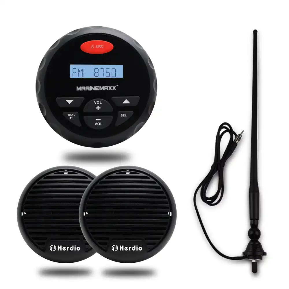 Marine Waterproof Bluetooth Stereo Radio Audio FM AM Receiver Car MP3