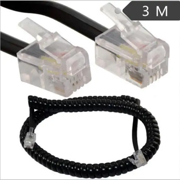 

Telephone line for handset telephone line Four-wire spring cable for telephone line Telephone line 2M 3M