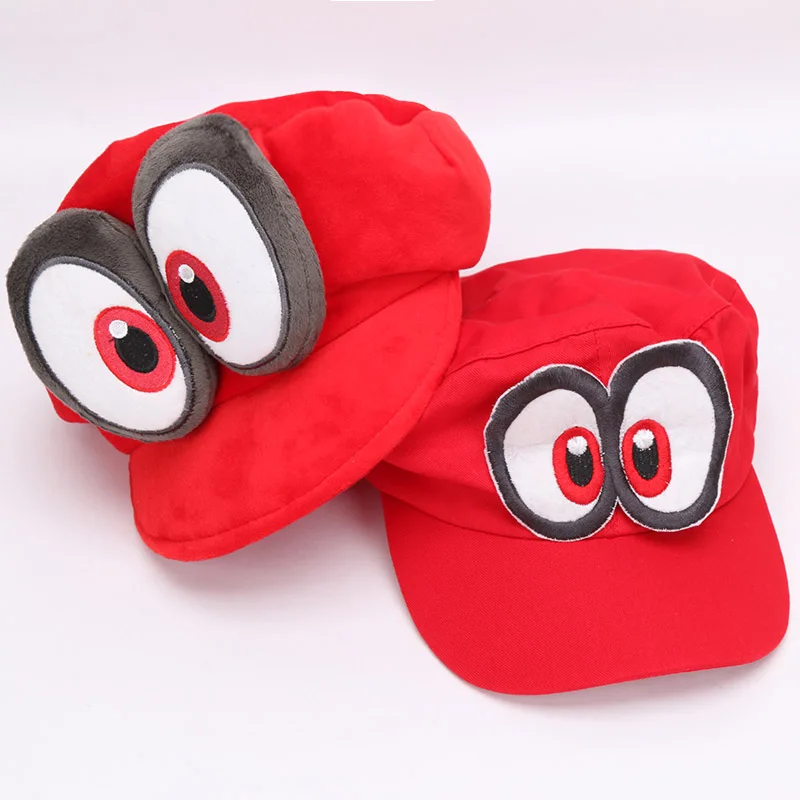 

Game Odyssey cosplay cap plush toy Super Mario bros hat 3D Hat Adult Child Anime Flat Sun Shade Caps Hallowen Party Props