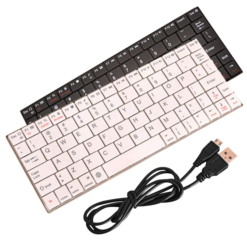 

Elisona Mini Ultra Slim Silent USB Rechargeable Wireless Bluetooth 2.4GHz Keyboard for Smartphone Laptop Tablet Desktop MAC