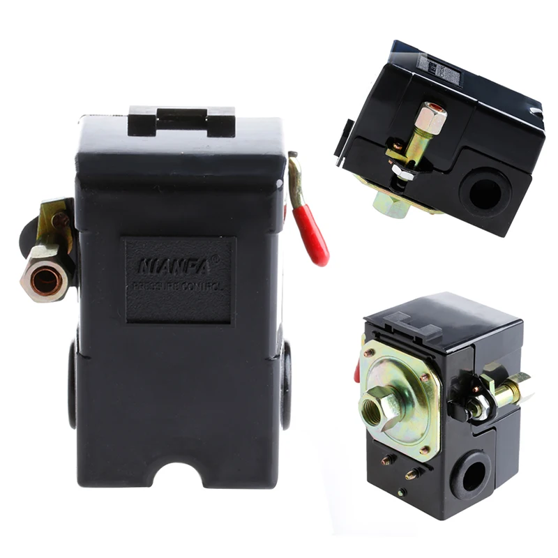 

1 Port Air Compressor Pressure Control Switch 95-125PSI On/off Lever AC 220V Drop Shipping Support