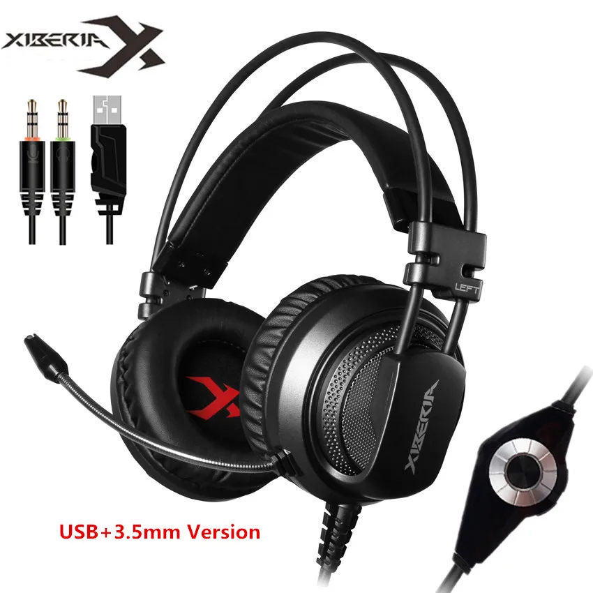 XIBERIA V10 PC Gamer бас гарнитура игровая для PS4 новые xbox one Игровые наушники с микрофонами светодиодный светильник компьютерная игровая гарнитура