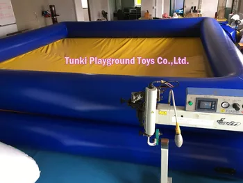 

6x6x0.5m small cheap water pool for kids boat and water ball