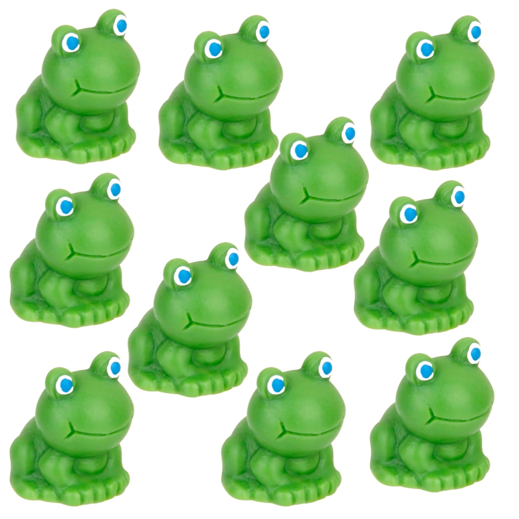 10Pcs Miniature Blue Eye Frog Fairy Garden Moss Micro Landscape Bonsai Decor Craft | Дом и сад