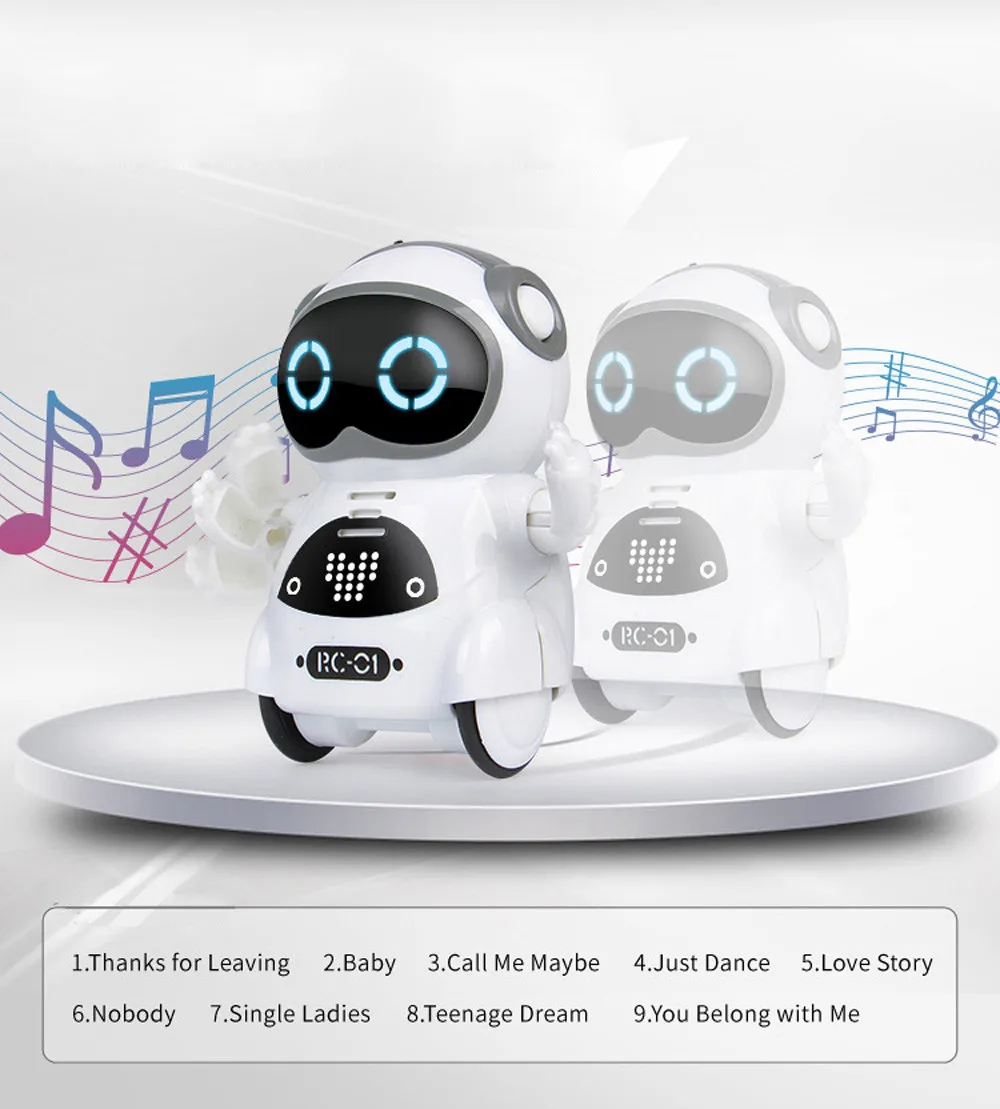 Робот-игрушка Интеллектуальный говорящий речевой диалог Сенсорное многофункциональное музыкальное умное мини-робот из сплава детская игрушка подарок D301212