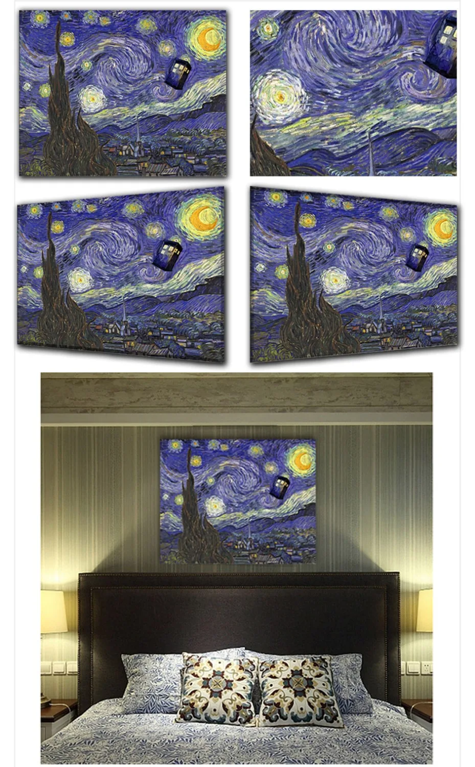 

Painted Oil Painting Oil Brush Van Gogh Night Similr design Oil Painting on Canvas Unframed Picture Painting
