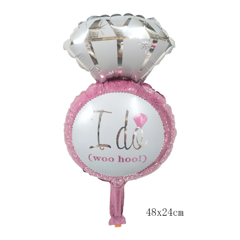 1PC Mini I DO Diamond Ring Foil Balloon Inflatable Wedding Decoration DIY Anniversary Wedding Valentine's Day Balloon Supplies