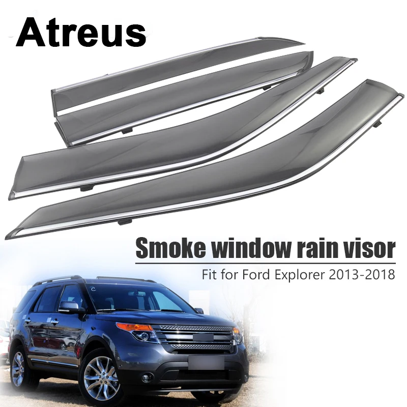 Atreus 1 комплект для Ford Explorer 2013 2014 2015 2016 2017 2018 Черный Автомобильный Дверь Окно