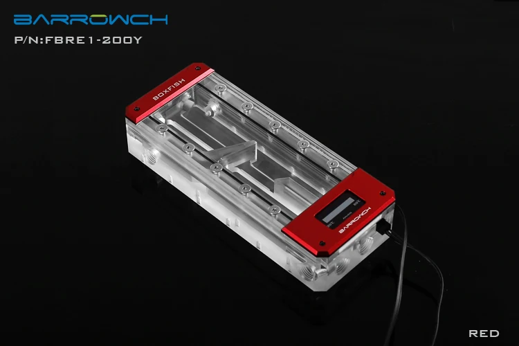 Barrowch Boxfish серия акриловый квадратный резервуар+ цифровой OLED Дисплей термометр LRC2.0 5V 3PIN синхронизации 150/200/250 мм