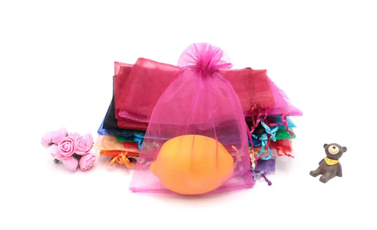 Классическая красочные 1000 шт. 15x20 см мешочки из органзы со шнурком Jewelry & конфеты и игрушки и подарок Дисплей сумки Свадебные и подарок на