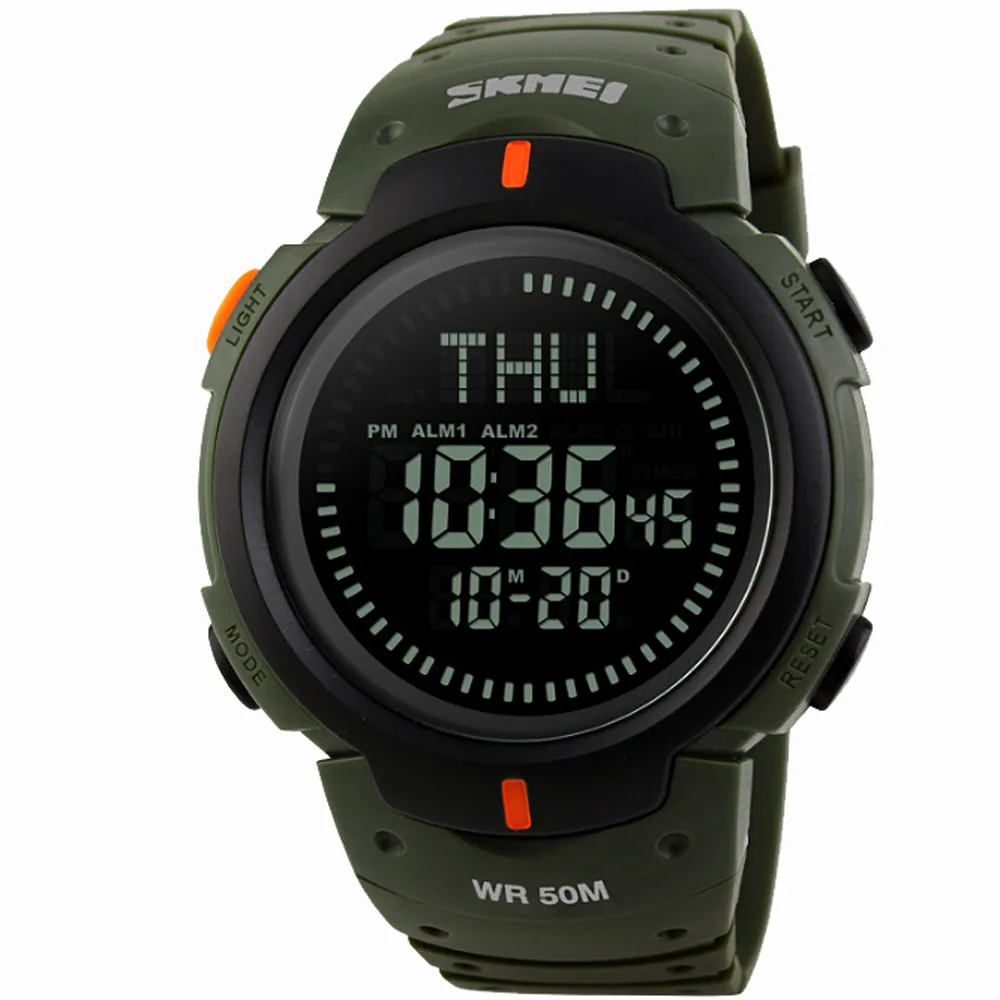 

SKMEI Brand Sports Watches Men Digital Display Analog LED Electronic Quartz Watch 50M Waterproof Swimming Military Wristwatches