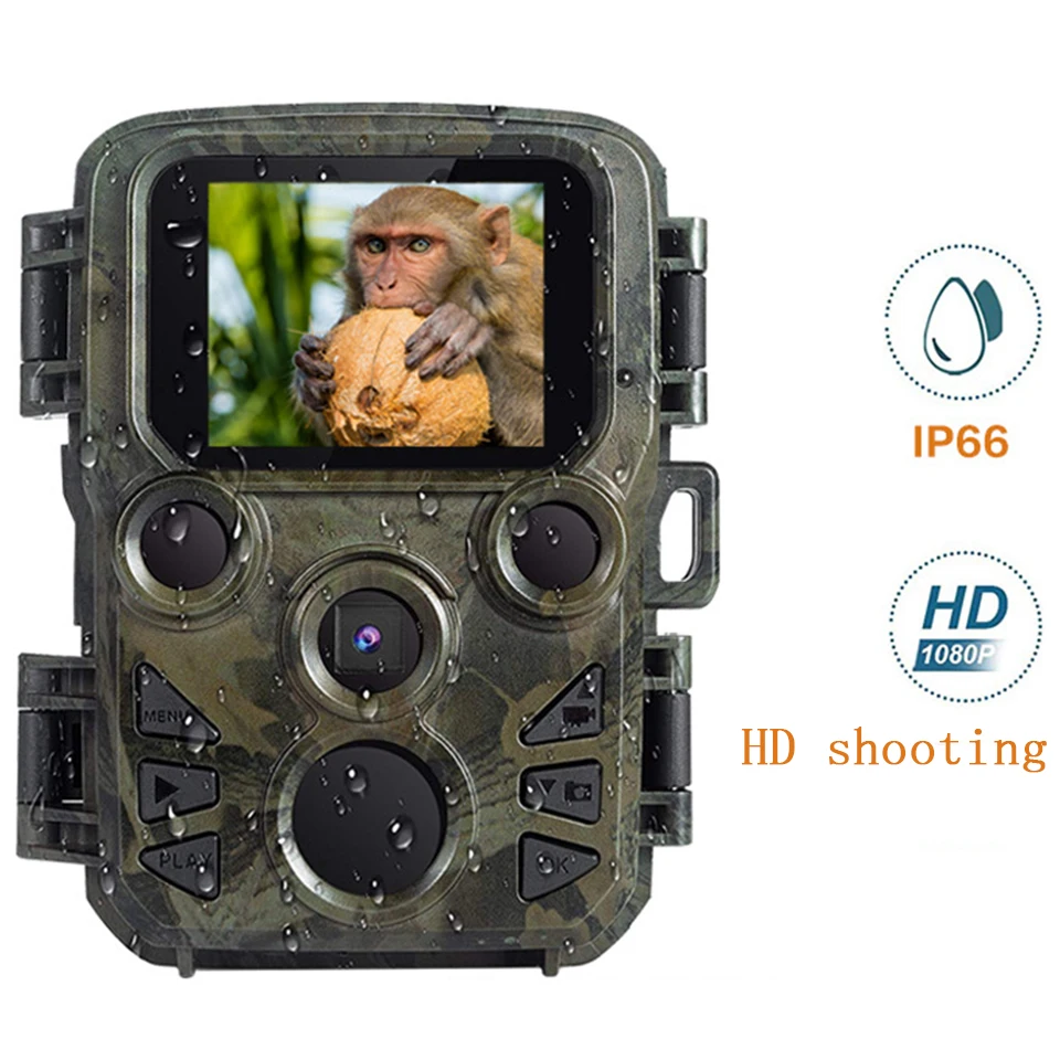 Мини камера для охоты наблюдения в дикой природе 12MP 1080 P Trail Photo Trap игровая