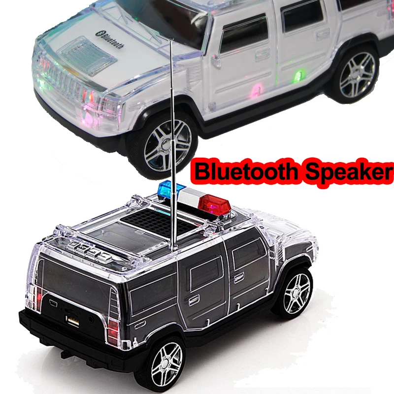 Gift for Kids Crystal Car Shape Mini Speaker with LED Bluetooth