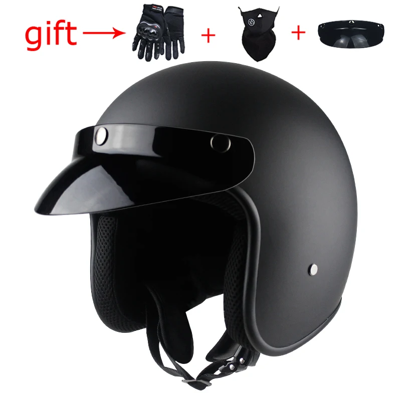 Последний мотоциклетный шлем DOT одобренный Ретро мотоциклетный шлем capacete унисекс 3/4 шлем кафе шлем для гонщика винтажный шлем - Цвет: 5