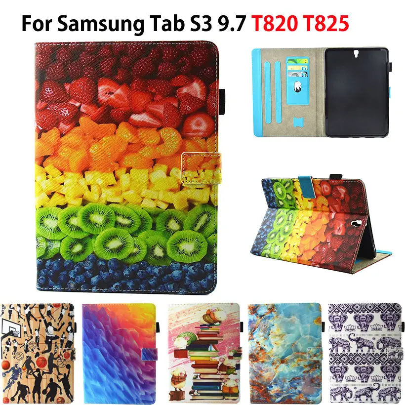 Модный силиконовый кожаный чехол для Samsung Galaxy Tab S3 9 7 T820 T825 чехлы планшетов с