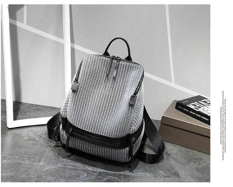 Breathable grid Women Backpack Large Capacity School Bags for Teenage Girls anti theft backpack for travelling female Shoulder Bags (1)