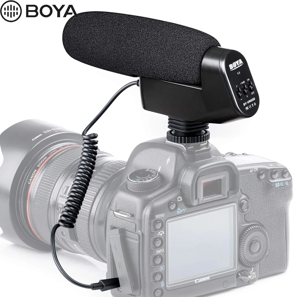 BOYA BY-VM600 кардиоидный направленный конденсаторный микрофон для Canon sony Nikon Pentax DLSR камера