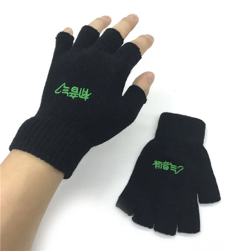 Тенденция перчатки унисекс без пальцев аниме Fairy Tail (guild) Strech трикотажные перчатки с половина палец зимние теплые митенки Косплэй подарок