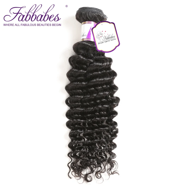 Fabbabes волос Бразильский глубокая волна волос Связки сделки 100% человеческих волос 3 и 4 пачках доступны