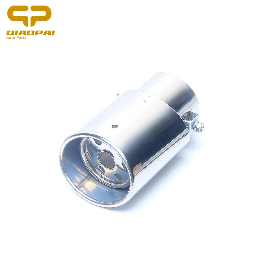 

Car Exhaust Muffler Modified Exhaust Pipe Muffler Tip Stainless Steel Chrome Trim Exhaust Car Rear Tail Throat For Mitsubishi