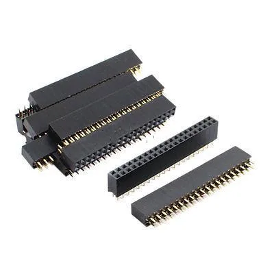 

2.54mm 2x20 40-Pin Female Pin Header Socket Connector Strip 10 Pcs
