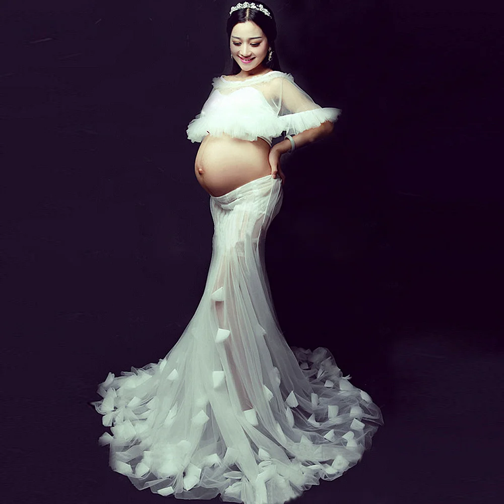 

SMDPPWDBB Maternity Dresses Maternity Photography Props Fancy Pregnancy maternity photo shoot Nightdress long dress